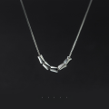 wholesale 925 Silver Necklace Small Silver Bean Short Pendant Clavicle Chain Bean Grain Necklace Lucky Charm Ins Niche Jewelry D0612-0-1