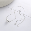 wholesale S925 Sterling Silver On-Demand Happy Smile Happy Necklace Fresh Sweet Daily Korean Style Versatile Collarbone Chain-0-3