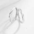 wholesale 925 Sterling Silver Mobius Best-Selling Versatile Couple Rings, Minimalist and High-End Style Matching Bands for Girlfriend for 520-0-0
