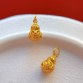 wholesale Gold-Plated S925 Ancient Silver Engraved Six-Character Mantra Gourd Pendant Ruyi Coin Gourd Drop Pendant for Women-0-5