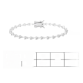 wholesale Sterling Silver, YUNQIAN New Style Zircon Heart-shaped Love Bracelet for Women, Simple and Fashionable Trendy Internet Famous Full-Single Row Diamond-0-13