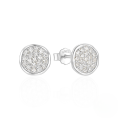 wholesale 925 Sterling Silver New Classic Minimalist Round C-shape Zircon Stud Earrings, Korean Style-0-9