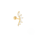wholesale S925 Sterling Silver Minimalist Petal Marquise Diamond Threaded Ear Cartilage Stud,INS-0-0