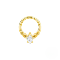 wholesale S925 Sterling Silver Plated With K Gold Single Zircon Cartilage Stud Earring Hoop-Single gold