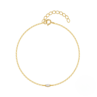 wholesale S925 Sterling Silver Daily Wear Marquise Zircon Bracelet, Amazon Best-seller, Versatile Ins Minimalist Jewelry-Gold 925 silver