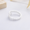 wholesale S925 Sterling Silver Korean-style Creative Irregular Pleated Ring, Ins Fashion Light Luxury Versatile Open Adjustable Index Finger Ring-0-3