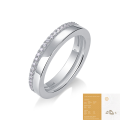 wholesale S925 Silver, Internet Famous Hot-Selling Niche Stackable Ring with Moissanite for Women, Non-Tarnish and Premium Layering Feel-0-6