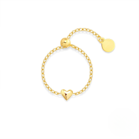 wholesale S925 Sterling Silver Adjustable Pearl Bow Knot Minimalist Chain Ring-Gold#2 Opening adjustable