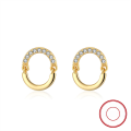 wholesale S925 sterling silver gold-plated ultra-sparkling zirconia drop earrings, manufacturer wholesale-0-84