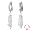 wholesale S925 Sterling Silver Baroque Pearl Earrings, Natural, Versatile and Stylish, Direct from Manufacturer-0-6