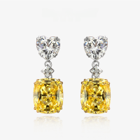 wholesale S925 Sterling Silver Shipei Sweet Simple Sparkling High-Carbon Diamond Heart-Shaped Chubby 10*12mm Fashion Versatile 6 Carat-Pink [E-0177] Main Stone 10*12