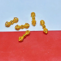 wholesale S925 gold-plated vajra pendant accessory for DIY bracelets and necklaces, pure silver demon-subduing ornament spacer bead-0-6