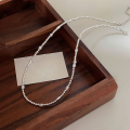 wholesale S925 Sterling Silver Natural Freshwater Pearl Necklace for Women, Korean New Style, Small and Niche, High-End Luxury Rice Pearl Simple Chain-0-1