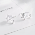 wholesale S925 Sterling Silver Diamond and Zircon Umbrella Earrings for Women, Fashionable, Fresh and Cute, Niche Design Ear Accessories-0-0