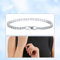 wholesale S925 Sterling Silver White Gold Diamond-Tennis Bracelet, Round Single Row Factory Direct-0-3