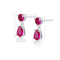 wholesale S925 sterling silver earrings, cross-border hot-sellinginsearrings with colored zirconiahigh-endearrings-0-10