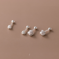 wholesale S925 Silver Nalan Small Sweet Yarn Ball Threaded Bead Women's Simple and Fashionable Elegant Stud Earrings M01779-0-3