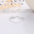 wholesale S925 Sterling Silver Diamond-shaped Bead Ring, Niche Luxury Adjustable Stackable Index Finger Ring, Factory Direct-0-2