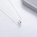 wholesale S925 Sterling Silver Korean-style Fashion Minimalist Screw Pendant Necklace, Elegant and Niche Collarbone Chain-0-2