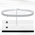 wholesale S925 Sterling Silver Cloud-Pull Jewelry Ankle Bracelet with Double Row Zircon Adjustable Anklet, Fashionable and Versatile, Wholesale from Manufacturer-0-1