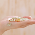 wholesale S925 Sterling Silver Hetian Jade and Freshwater Pearl Butterfly Pendant Bracelet for Women, Minimalist New Chinese Style Small Fashion National Trend Bracelet-0-2