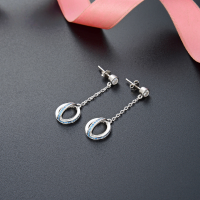 wholesale S925 silver and zirconia round earrings for women, stylish stud earrings for gifting to best friends, from Dongdaemun, Korea-Earrings with plastic earplugs>925 silver