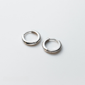 wholesale 925 Sterling Silver Minimalist Smooth Round Hoop Earrings Unisex Cool Style M04015-0-6