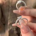 wholesale S925 Sterling Silver Artisan Dragon Tail Dragon-Shaped Ring, Majestic and Exquisite Filigree Craftsmanship, Advanced Ancient Method Design Women's Ring-0-0
