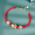 wholesale 925 Sterling Silver Zodiac Year Couple Beaded Bracelet for Women High-end Sense Accessory New Chinese Style Red String Bracelet Wholesale-0-5