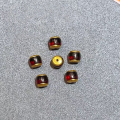 wholesale Gold-plated S925 silver popular crystal rainbow pill hamburger multi-gemstone round bead ancient gold spacer bead bracelet-0-15