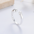 wholesale S925 sterling silver Korean-style creative trendy irregular pearl ring, luxurious and delicate openable index finger ring-0-2