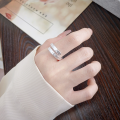 wholesale S925 Sterling Silver Korean-style Creative Irregular Pleated Ring, Ins Fashion Light Luxury Versatile Open Adjustable Index Finger Ring-0-0