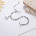 wholesale S925 Sterling Silver Korean Style Ins Trend Creative Heart-shaped Letter Element Accessory Fashionable Bracelet-0-2