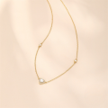 wholesale S925 Sterling Silver Classic Heart Full Zircon Fashion Versatile Necklace Korean Style Minimalist Design Luxury Advanced Collarbone Chain-0-3