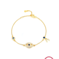 wholesale 925 Sterling Silver Evil Eye Zircon Bracelet, Light Luxury High-End European and American Foreign Trade Jewelry Wholesale for Women-0-4