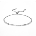 wholesale 925 Sterling Silver Adjustable Zirconia Tennis Bracelet for Women, Luxury Cross-Border Jewelry-0-4