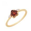 wholesale 10K Gold Jewelry Retro Light Luxury Niche Garnet Ring Exquisite Small Batch Wholesale-0-5