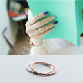 wholesale S925 Sterling Silver Plain Thin Band Stackable Ring Circle Pinky Ring Knuckle Ring J3670-0-3