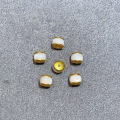 wholesale Gold-plated S925 silver popular crystal rainbow pill hamburger multi-gemstone round bead ancient gold spacer bead bracelet-0-5