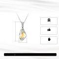 wholesale S925 Sterling Silver Geometric Irregular Aurora Austrian Crystal Necklace Fashion Crystal Necklace Jewelry-0-1