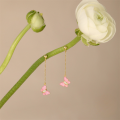 wholesale S925 Sterling Silver With Tassel, Drip Glaze, Butterfly, And Inlaid Zircon Luxury Advanced Korean Style Small Design Earrings For Women-0-3