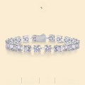 wholesale S925 Silver 65mm Moissanite 1 Carat Promise of Time Bracelet Cross-border Best-seller Foreign Trade Jewelry Wholesale-0-0