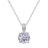 wholesale S925 silver new millennium rose-cut zirconia pendant choker necklace, lightweight luxury fashion wholesale-White high carbon diamond (pendant does not include chain)  925 silver