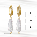 wholesale S925 Sterling Silver Baroque Pearl Earrings, Natural, Versatile and Stylish, Direct from Manufacturer-0-1