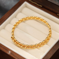 wholesale Metal: 925 Silver Plated 24K Gold Disco Triple-Loop Memory Elastic Women's Gift New Style Solid Bangle Bracelet for Women, High-End Feel-0-0