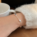 wholesale S925 Sterling Silver Minimalist Korean Style Silver Bead Bracelet for Women, Small Luxury INS Fashion Accessory, New Design-0-0