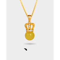 wholesale S925 silver jewelry source factory new zircon-inlaid crown pendant minimalist women's necklace wholesale-Single Pendant - Without Chain>925 Silver