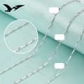 wholesale S925 Silver Source Factory Accessory Fashion Women's Elegant Necklace Simple Collarbone Chain Step-Up Chain-0-2