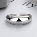 wholesale S925 Sterling Silver Irregular Minimalist Smooth Open Ring Fashion Ins Versatile Finger Ring for Women-0-2