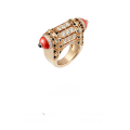 wholesale 925 Silver Gold-Plated Ring with High Carbon Diamonds, Cardium Red Coral, Versatile Jewelry for Women, Perfect for Events and Banquets-0-2